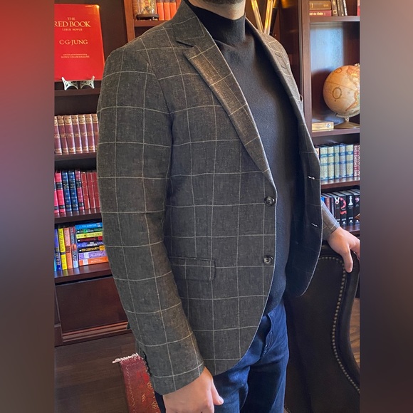 Tiger of Sweden gray plaid blazer - Picture 1 of 4